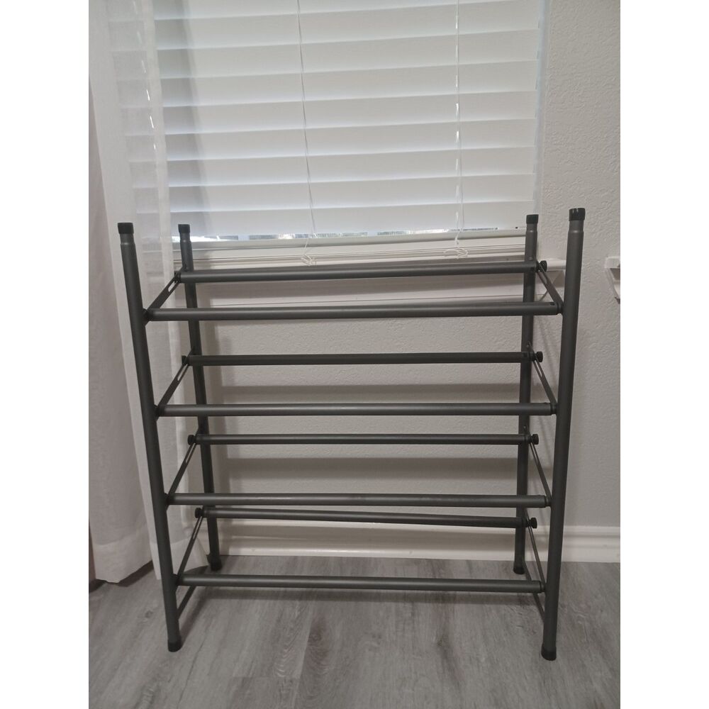WHITMOR 4-Tier Expandable Shoe Rack - Gunmetal Gray - Picture 3 of 5